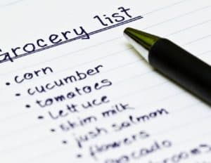 the best way to make a quick grocery list